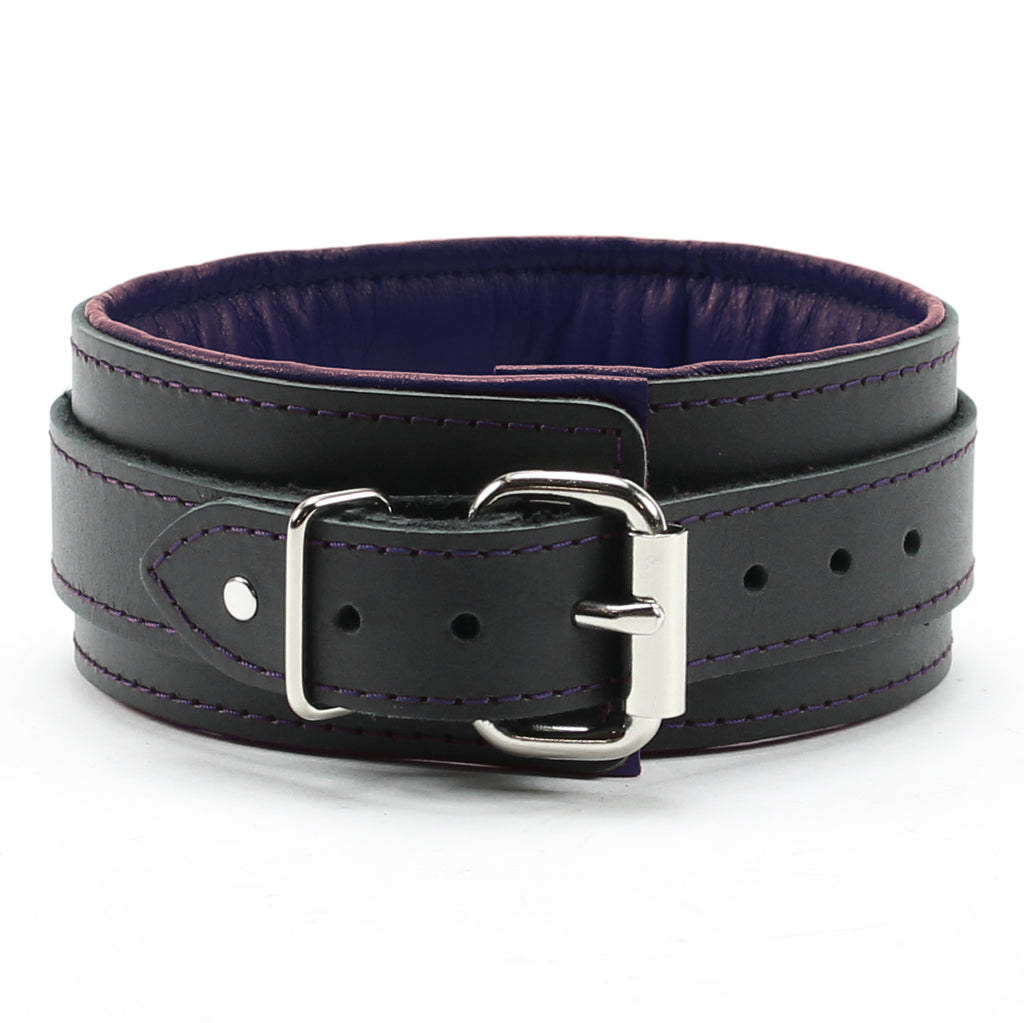 Lockable BDSM Collar Genuine Leather | Madison Collection