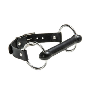 Premium Lambskin Leather Bit Gag with Rubber Bit for BDSM | Bonn Collection