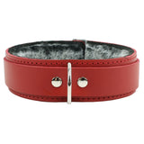 Luxury Chinchilla Fur Leather Bondage Collar 1.5" | Atlas Collection