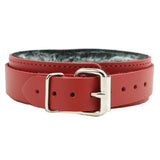 BDSM Collar with O-ring and Plush Chinchilla Fur Lining | 1.5in Wide | Atlas Collection