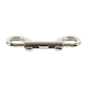 Heavy Duty Leather BDSM Connector - Double Ended Snap Hook Clip 3-3/8" | Atlas Collection