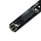Vegan Leather BDSM Collar with 2" Chinchilla Faux Fur Lining | Ramos Collection