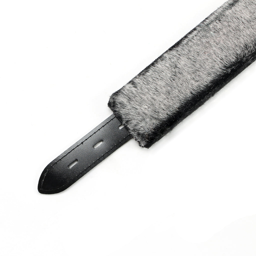 Vegan Faux Leather Lockable Fur Lined BDSM Collar 2 Inch | Ramos Collection