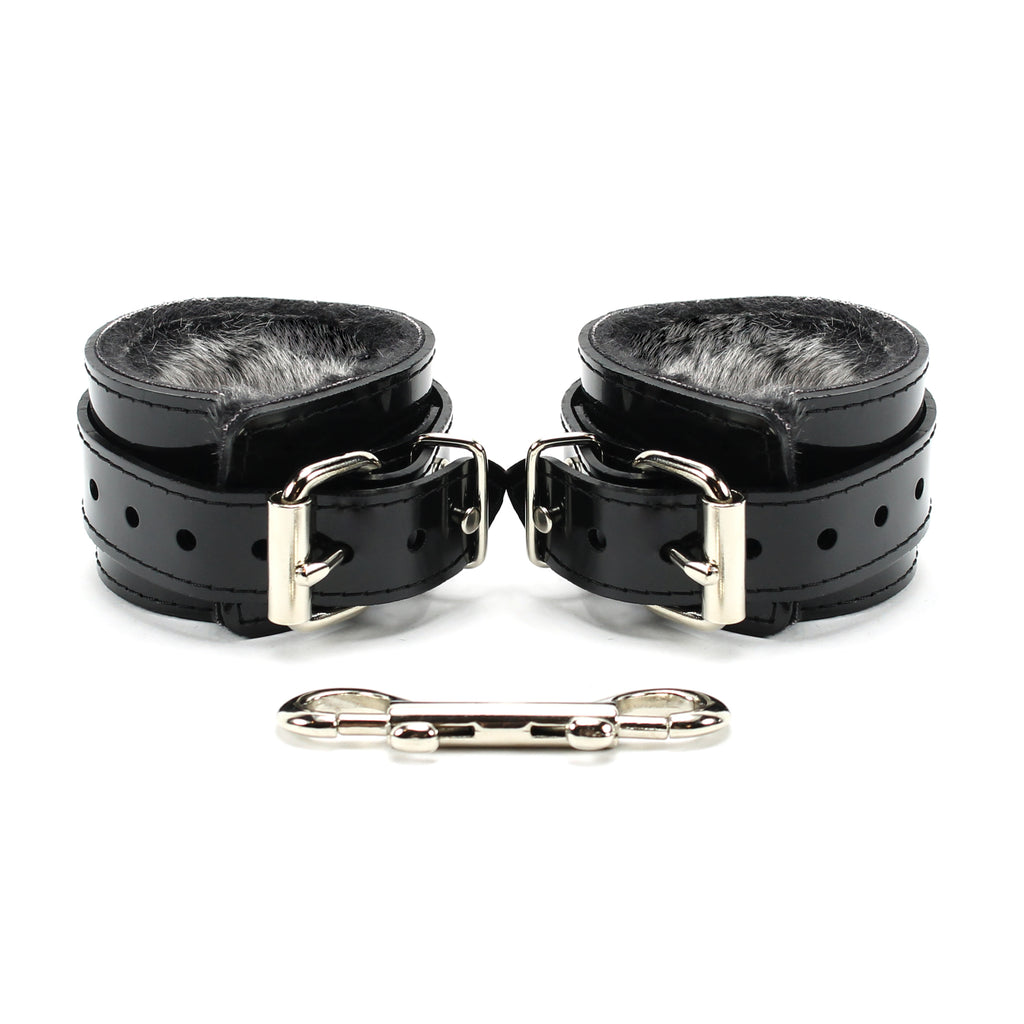 Ramos Vegan Leather BDSM Fur Lined Wrist and Ankle Restraint Cuffs | Ramos Collection