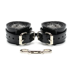 Ramos Vegan Leather BDSM Fur Lined Wrist and Ankle Restraint Cuffs | Ramos Collection