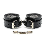 Ramos Vegan Leather BDSM Fur Lined Wrist and Ankle Restraint Cuffs | Ramos Collection