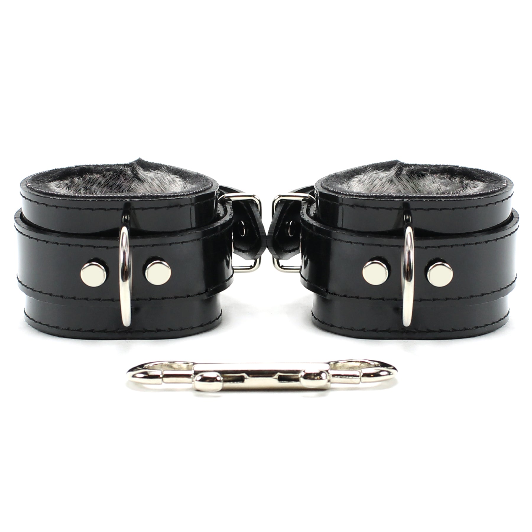 Ramos Vegan Leather BDSM Fur Lined Wrist and Ankle Restraint Cuffs | Ramos Collection