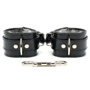 Ramos Vegan Leather BDSM Fur Lined Wrist and Ankle Restraint Cuffs | Ramos Collection