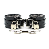 Vegan Leather BDSM Locking Wrist and Ankle Cuffs with Fur Lining | Ramos Collection