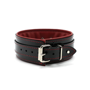 Vegan Leather BDSM 2" Padded Bondage Collar