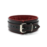 Vegan BDSM Lockable Padded Leather Collar 2" | Ramos Collection