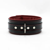 Vegan BDSM Lockable Padded Leather Collar 2" | Ramos Collection