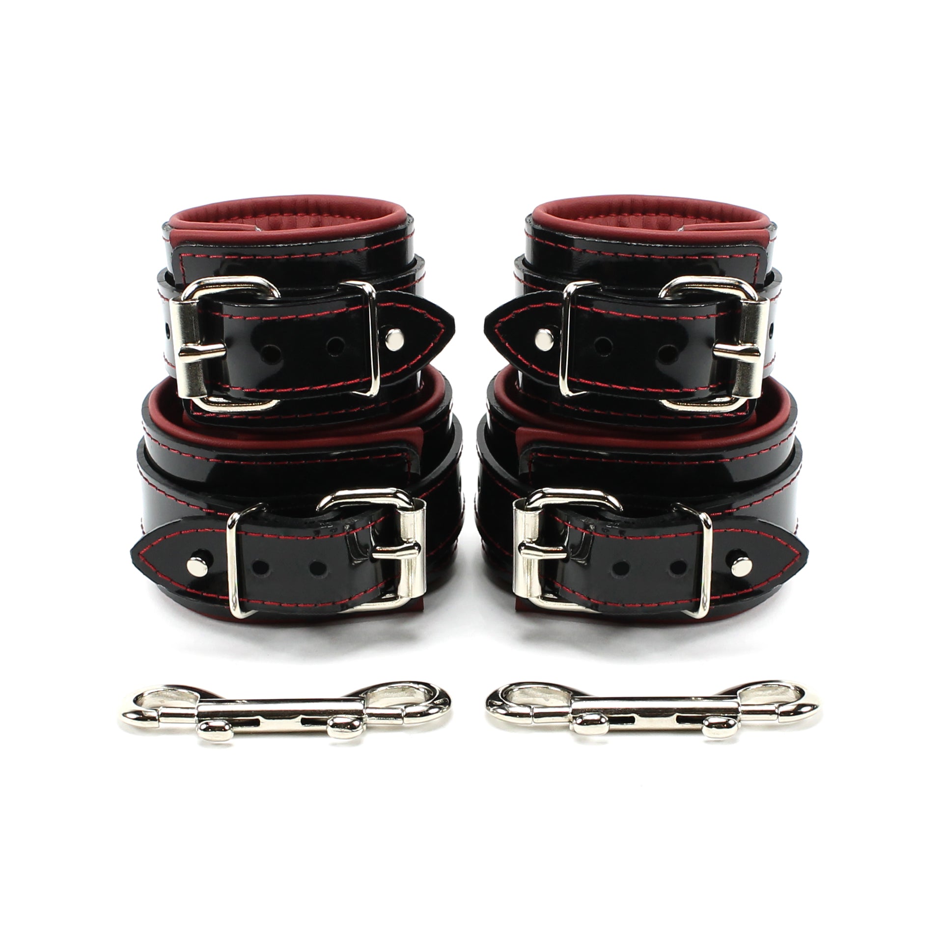 Vegan Leather BDSM Padded Wrist & Ankle Restraints Kit for Bondage Play | Ramos Collection