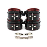 Vegan Leather BDSM Padded Wrist & Ankle Restraints Kit for Bondage Play | Ramos Collection