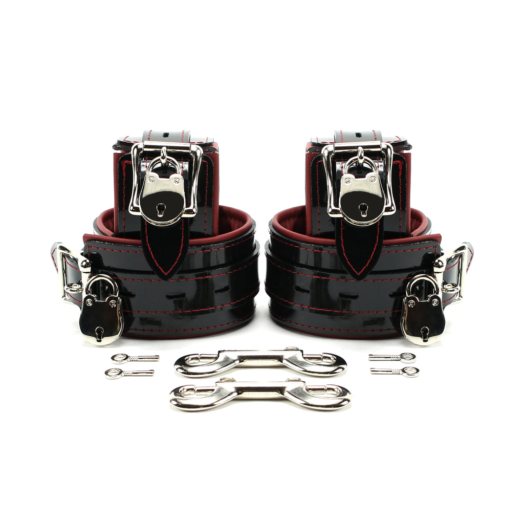 Vegan Leather BDSM Padded Wrist & Ankle Restraints Kit for Bondage Play | Ramos Collection