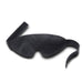 Madison Black Leather BDSM Blindfold with Contrasting Stitching and Velcro Closure