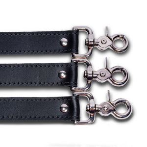 Premium Leather BDSM Restraint Straps with Double Snap Closure | Madison Collection