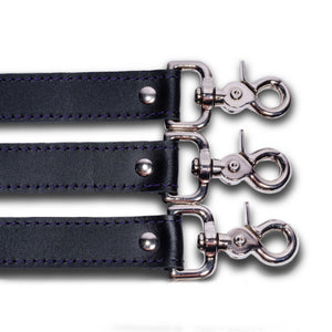 Premium Leather BDSM Restraint Straps with Double Snap Closure | Madison Collection