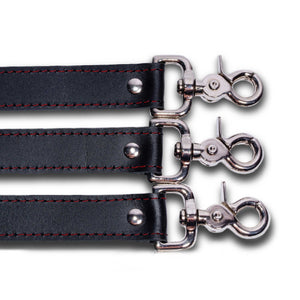 Premium Leather BDSM Restraint Straps with Double Snap Closure | Madison Collection